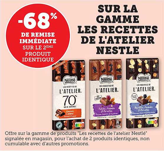 SUR LA GAMME LES RECETTES DE L'ATELIER NESTLE