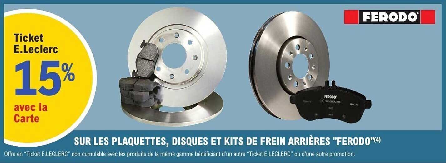 SUR LES PLAQUETTES, DISQUES ET KITS DE FREIN ARRIÈRES "FERODO"