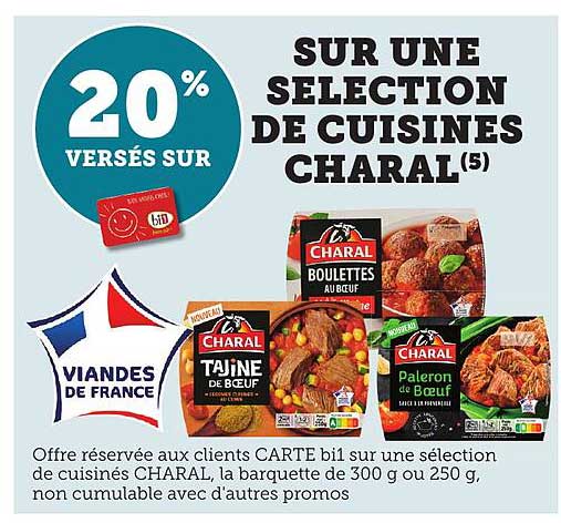 SUR UNE SELECTION DE CUISINES CHARAL