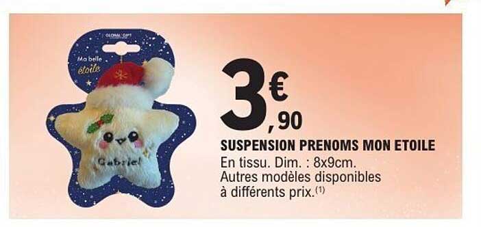 SUSPENSION PRENOMS MON ETOILE