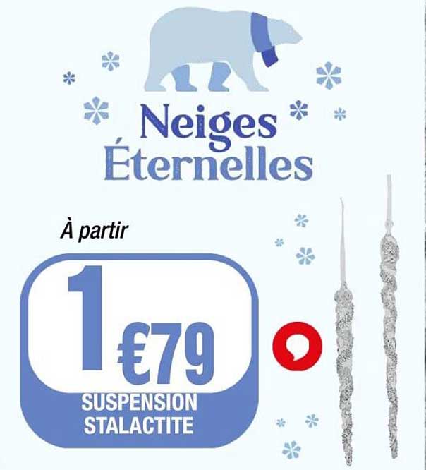 Suspension Stalactite Neiges Éternelles