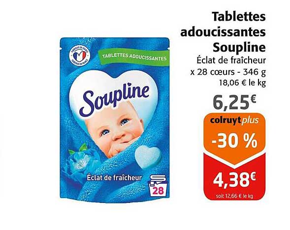 Tablettes adoucissantes Soupline Éclat de fraîcheur