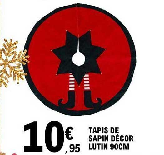 TAPIS DE SAPIN DÉCOR LUTIN 90CM