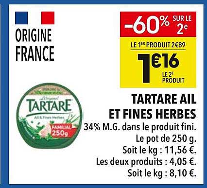 TARTARE AIL ET FINES HERBES