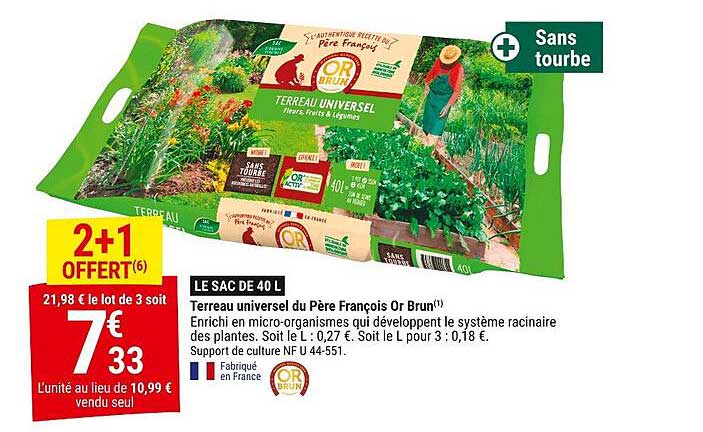Terreau universel du Père François Or Brun