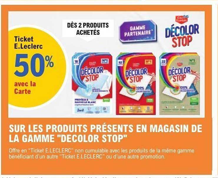 Ticket E.Leclerc 50% avec la Carte