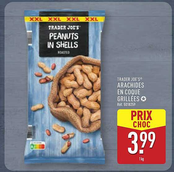 TRADER JOE'S® ARACHIDES EN COQUE GRILLÉES