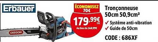 Tronçonneuse 50cm 50,9cm³