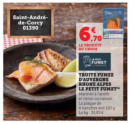 TRUITE FUMEE D'AUVERGNE RHONE ALPES LE PETIT FUMET
