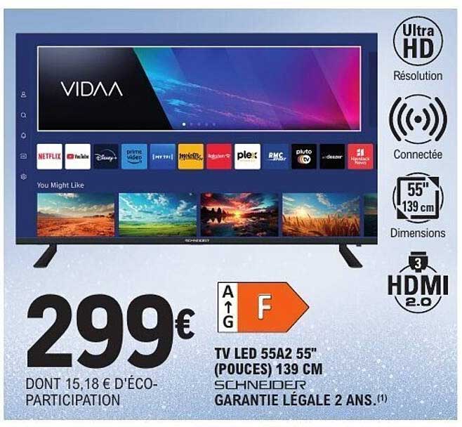 TV LED 55A2 55" (pouces) 139 cm