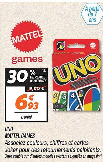 UNO MATTEL GAMES