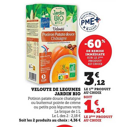 VELOUTE DE LEGUMES JARDIN BIO