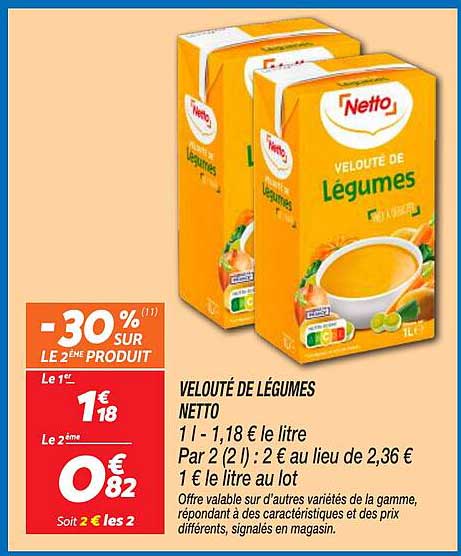 VELOUTÉ DE LÉGUMES NETTO