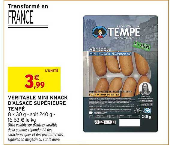 VÉRITABLE MINI KNACK D'ALSACE SUPÉRIEURE TEMPÉ