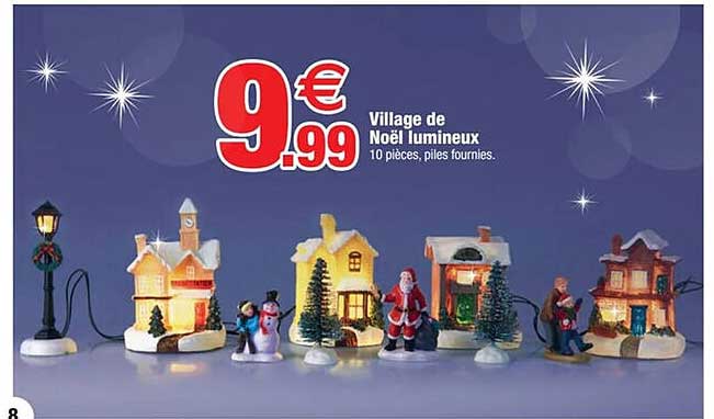 Village de Noël lumineux