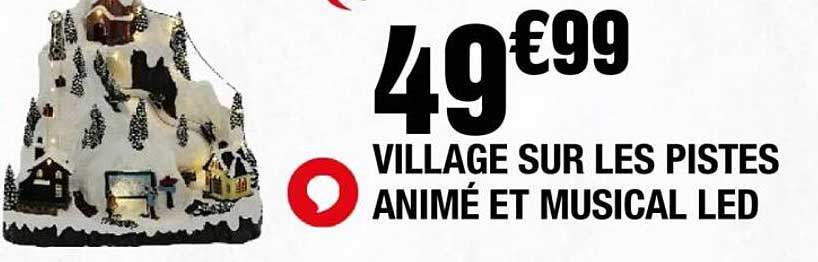 VILLAGE SUR LES PISTES ANIMÉ ET MUSICAL LED