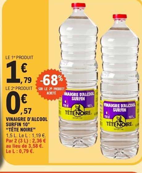 VINAIGRE D'ALCOOL SURFIN 10"TÊTE NOIRE"
