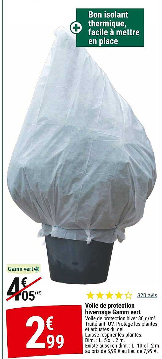 Voile de protection hivernage Gamm vert