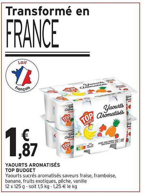Yaourts Aromatisés Top Budget