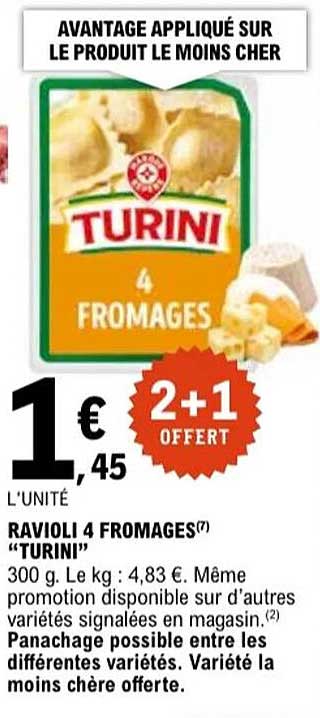 RAVIOLI 4 FROMAGES "TURINI"