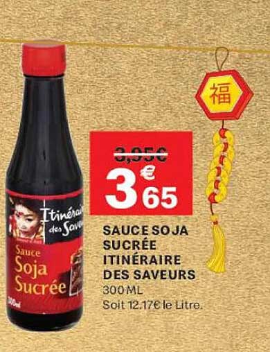 SAUCE SOJA SUCRÉE ITINÉRAIRE DES SAVEURS