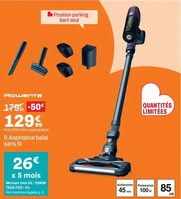 Aspirateur balai sans fil