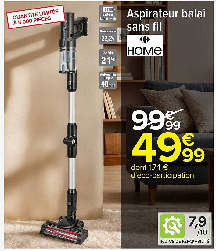 Aspirateur balai sans fil