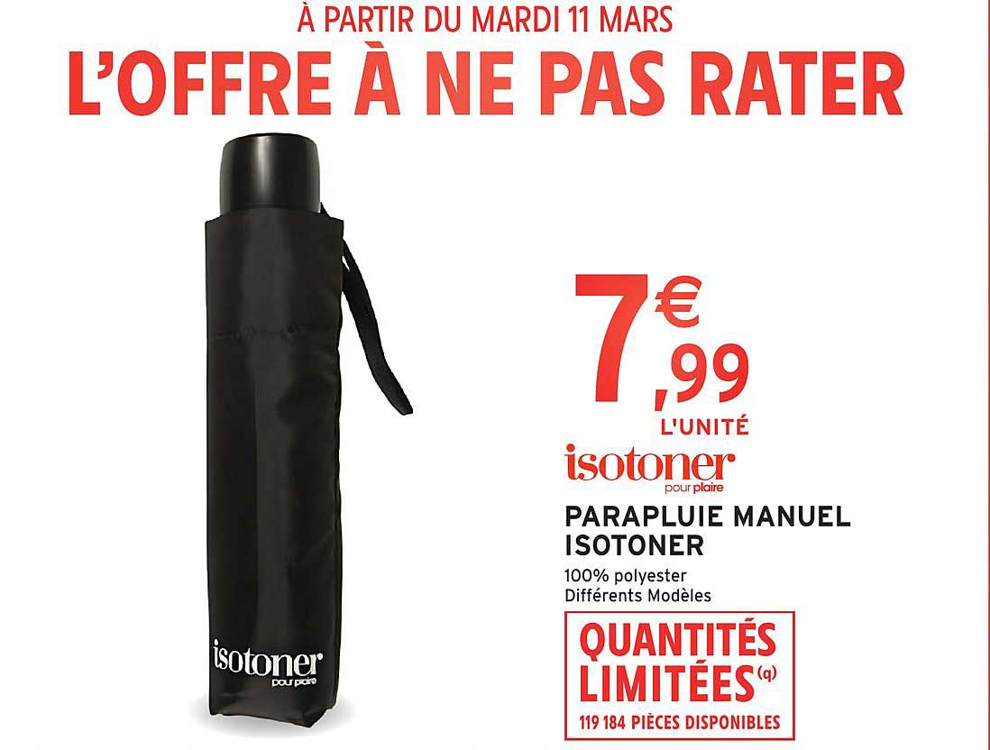 PARAPLUIE MANUEL ISOTONER