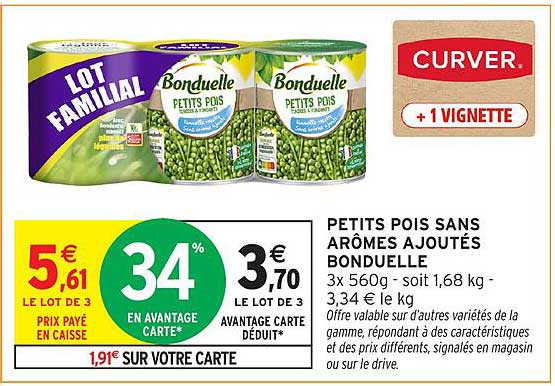 PETITS POIS SANS ARÔMES AJOUTÉS BONDUELLE