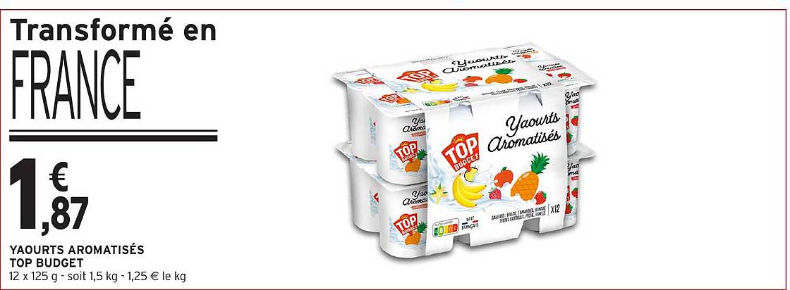 Yaourts aromatisés Top Budget