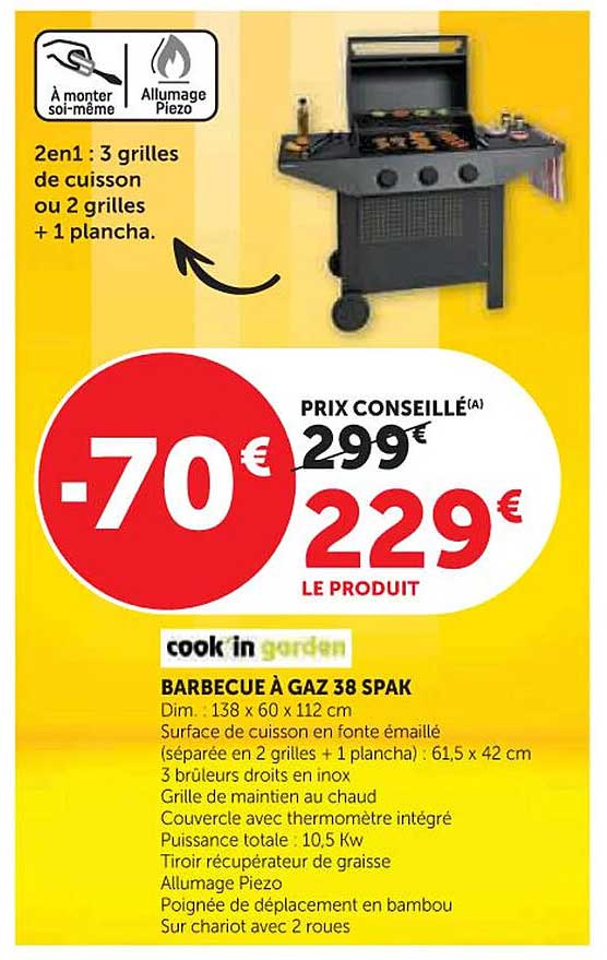 BARBECUE À GAZ 38 SPAK
