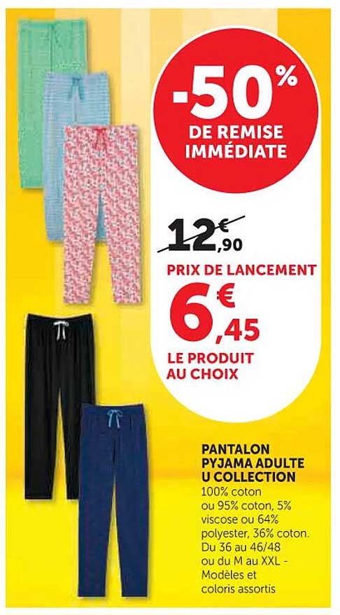 PANTALON PYJAMA ADULTE U COLLECTION