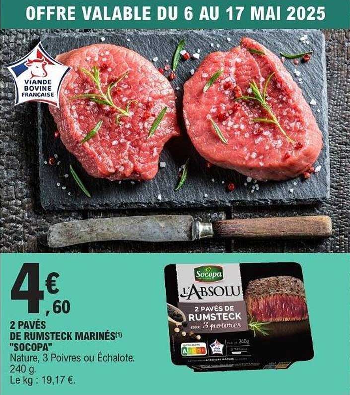 2 Pavés de Rumsteck Mariné "Socopa"