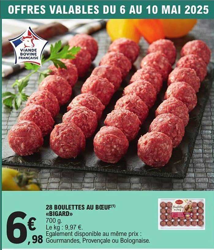 28 BOULETTES AU BŒUF «BIGARD»