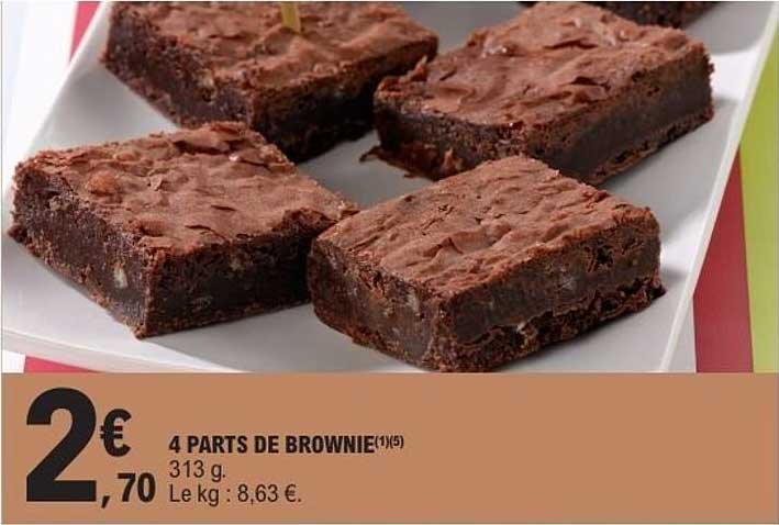 4 PARTS DE BROWNIE