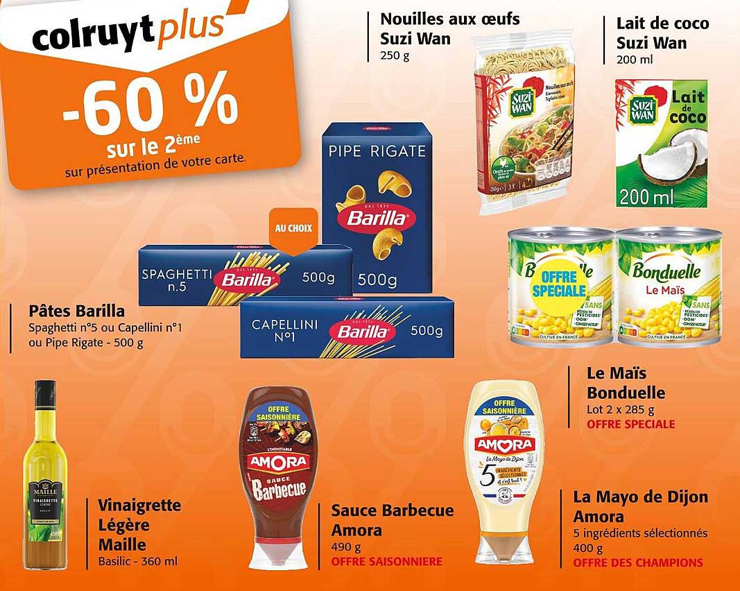 60 % sur le 2ème sur présentation de votre carte.