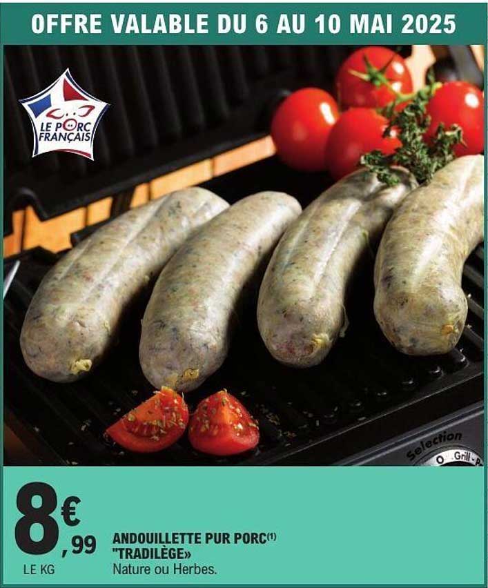 ANDOUILLETTE PUR PORC(*) "TRADILÈGE"