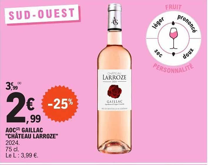 AOC(2) GAILLAC "CHÂTEAU LARROZE" 2024