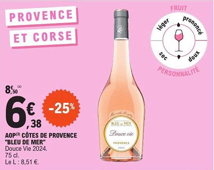 AOP CÔTES DE PROVENCE "BLEU DE MER" Douce Vie 2024