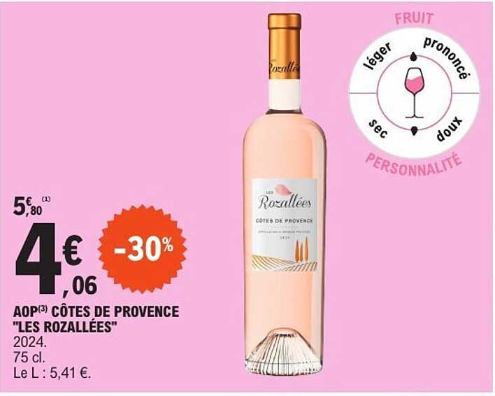 AOP(3) CÔTES DE PROVENCE ''LES ROZALLÉES''