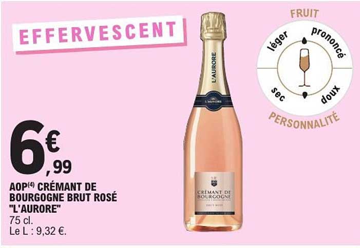 AOP(4) CRÉMANT DE BOURGOGNE BRUT ROSÉ "L'AURORE"