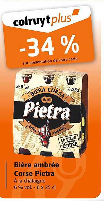 Bière ambrée Corse Pietra