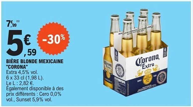 BIÈRE BLONDE MEXICAINE "CORONA"