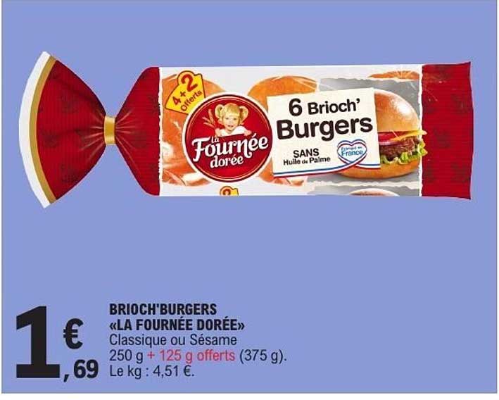 BRIOCH'BURGERS «LA FOURNÉE DORÉE»