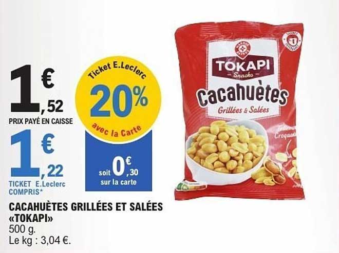 CACAHUÈTES GRILLÉES ET SALÉES « TOKAPI »