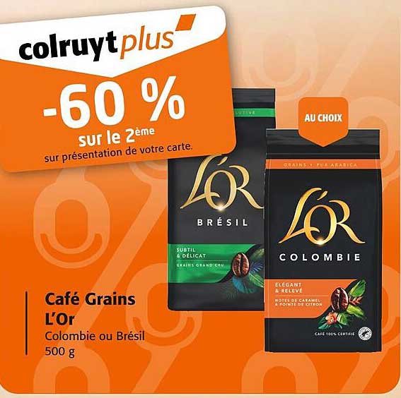 Café Grains L'Or - Colombie ou Brésil 500 g