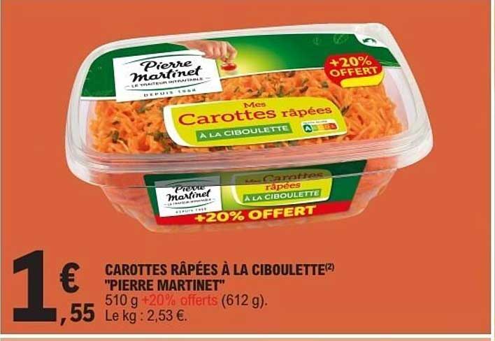 CAROTTES RÂPÉES À LA CIBOULETTE "PIERRE MARTINET"