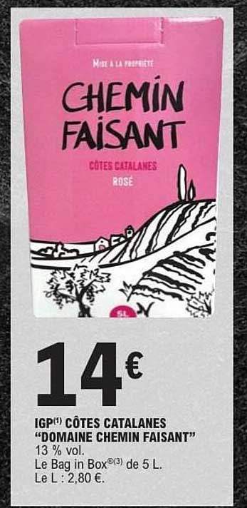 CHEMIN FAISANT IGP CÔTES CATALANES ROSÉ