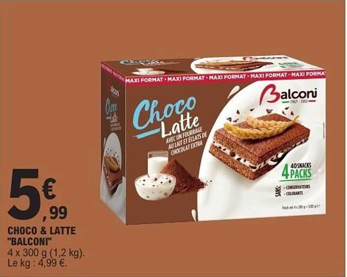 CHOCOLAT & LATTE 'BALCONI'
