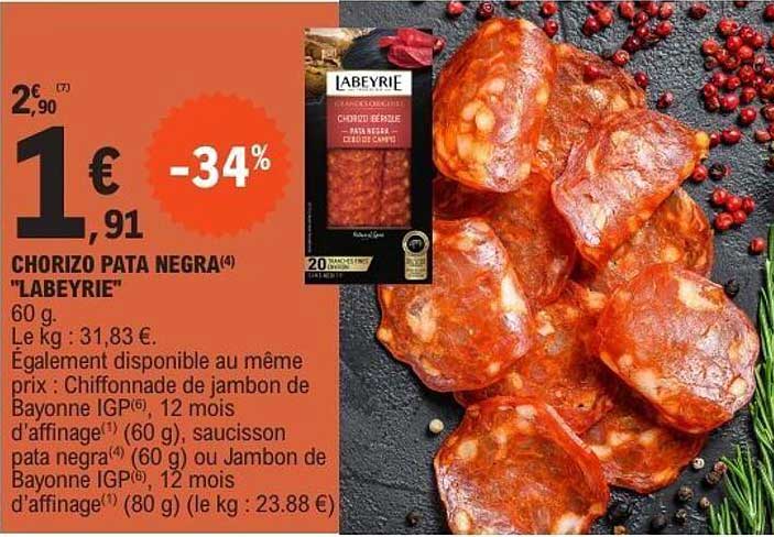CHORIZO PATA NEGRA(4) "LABEYRIE"